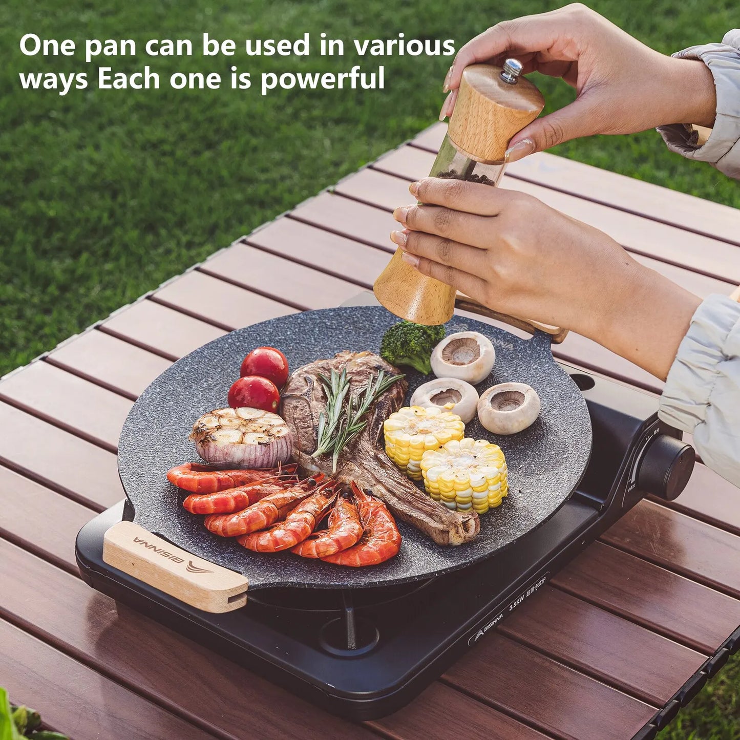 BISINNA 30CM Outdoor BBQ Grill Pan