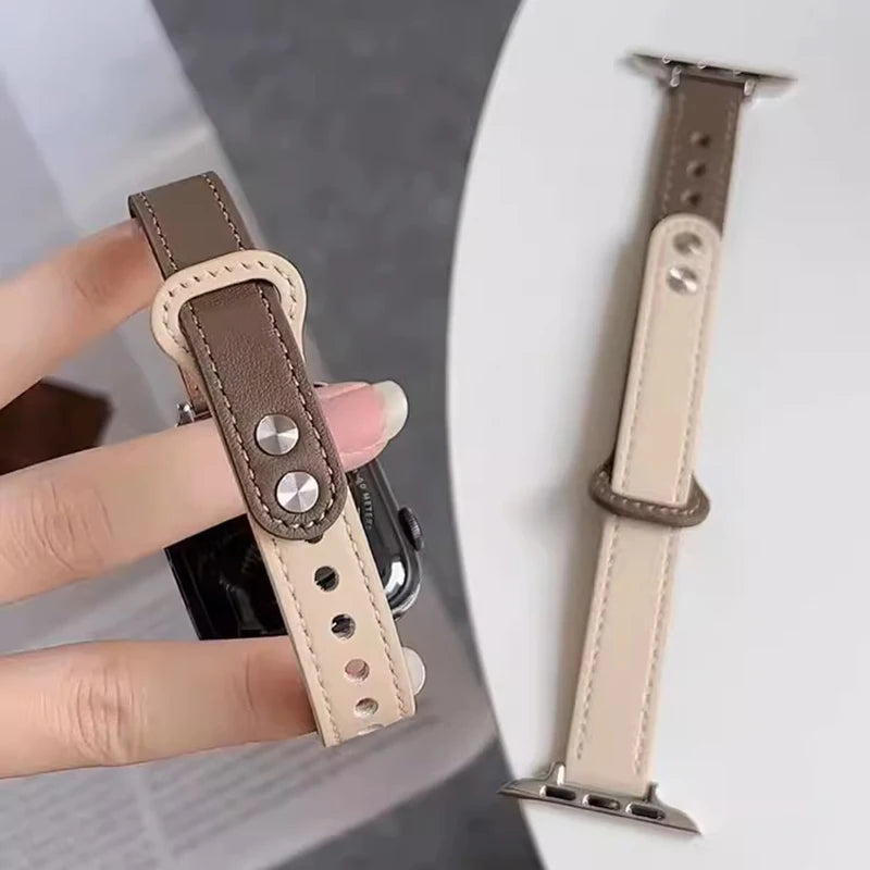Sleek Leather Strap for Apple Watch