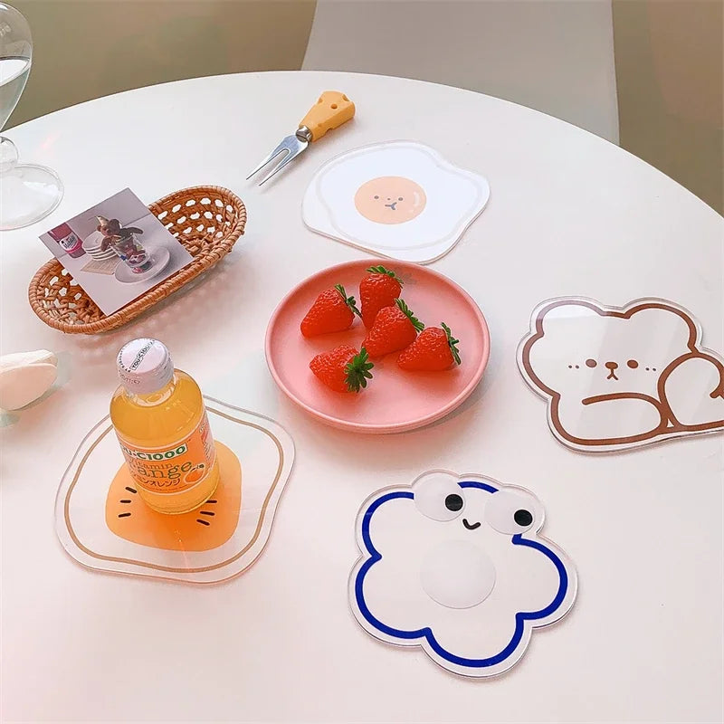 Acrylic Cartoon Thermal Coaster Pad