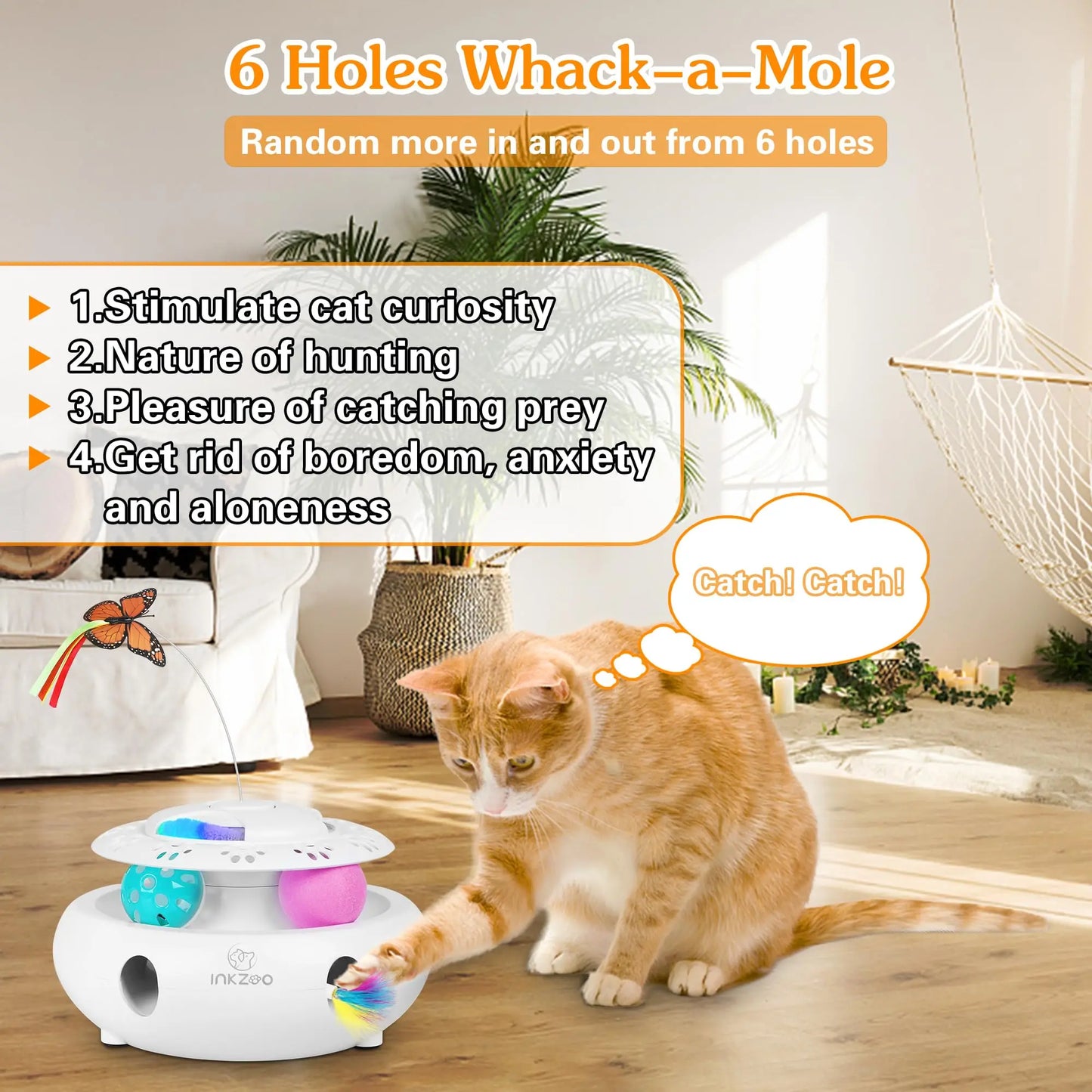 4-in-1 Interactive Cat Toy