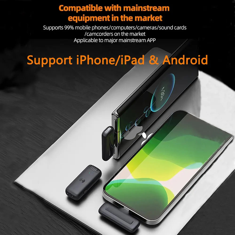 Wireless Microphone With Charging Case