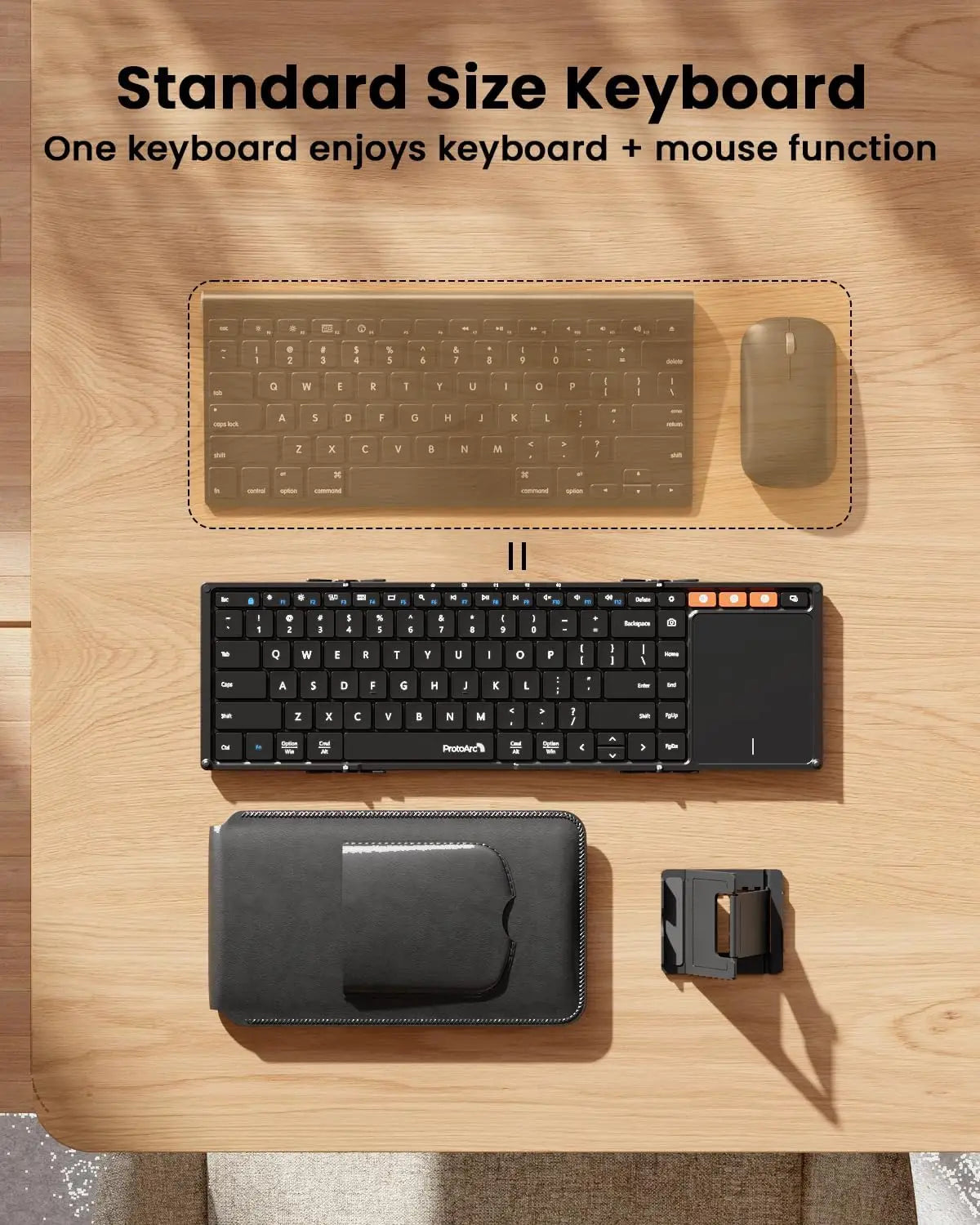Foldable Keyboard with Touchpad