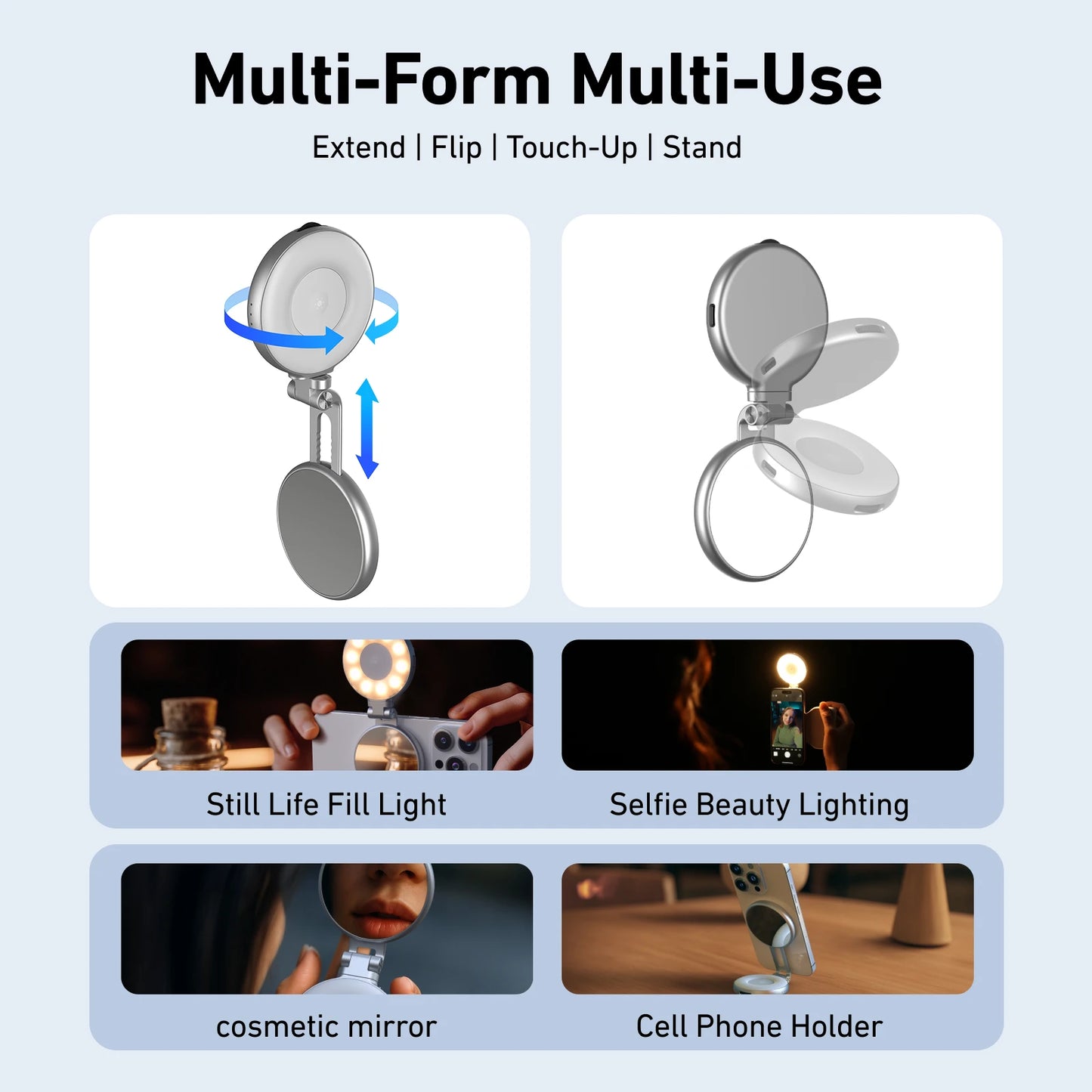 Magnetic smartphone camera grip