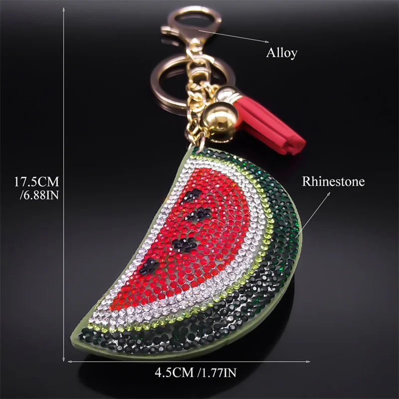 Watermelon Crystal Key Chain