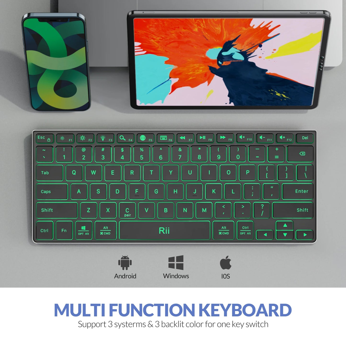 Rii X9 Wireless Keyboard with RGB Backlit