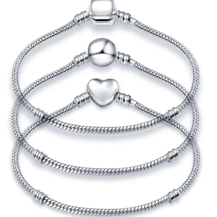 925 Silver Snake Chain Bracelets