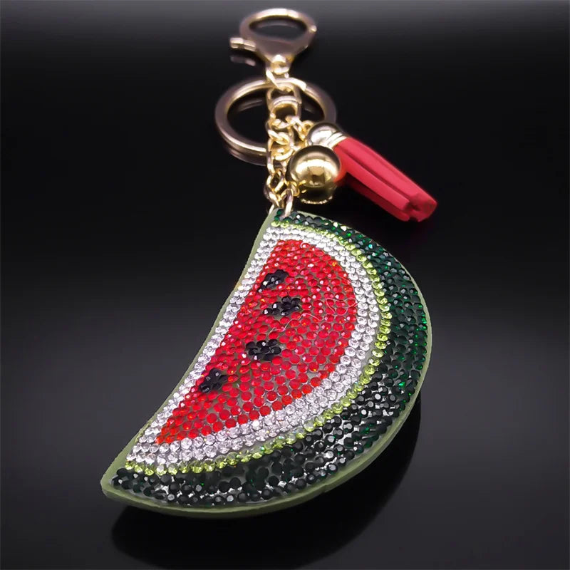 Watermelon Crystal Key Chain