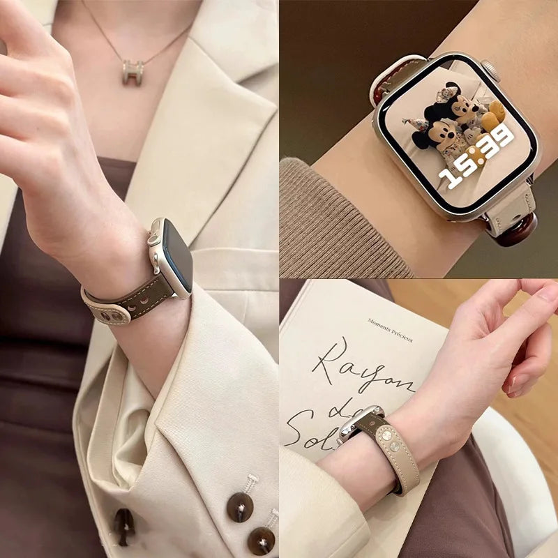 Sleek Leather Strap for Apple Watch