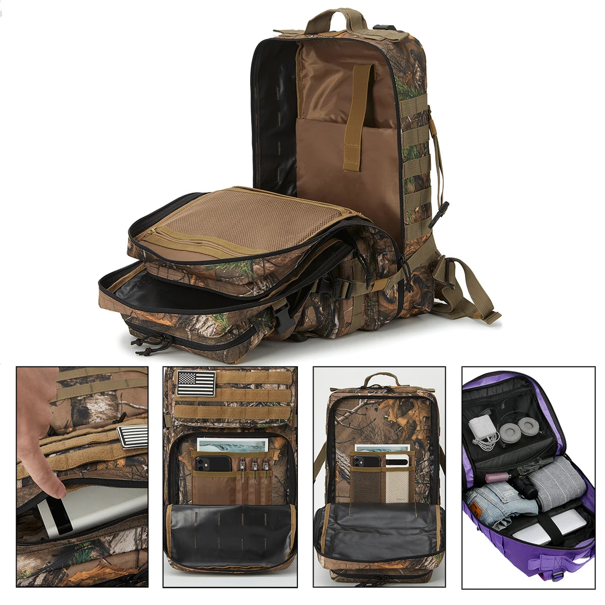 45L Tactical Camping Backpack