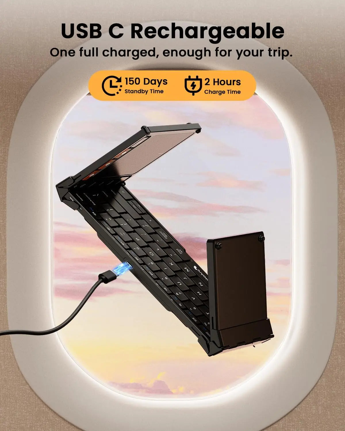 Foldable Keyboard with Touchpad