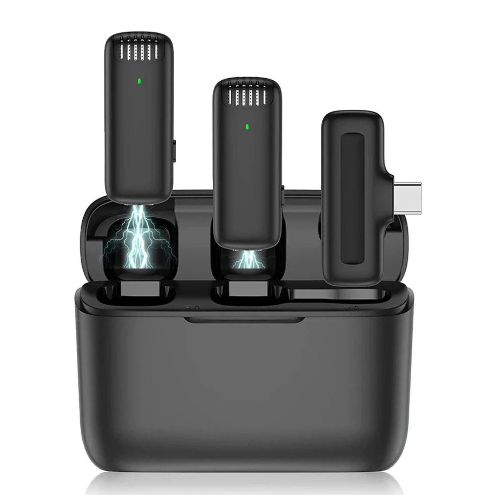 Wireless Microphone With Charging Case