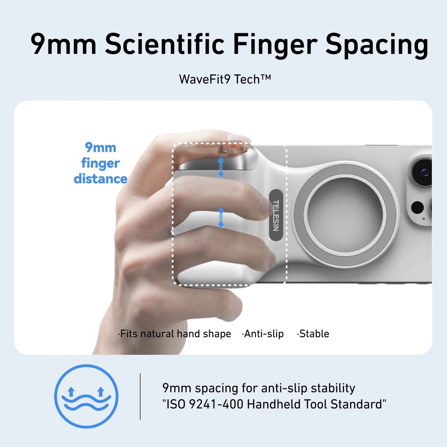 Magnetic smartphone camera grip