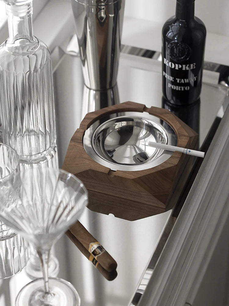 Luxury Walnut Wood Ashtray