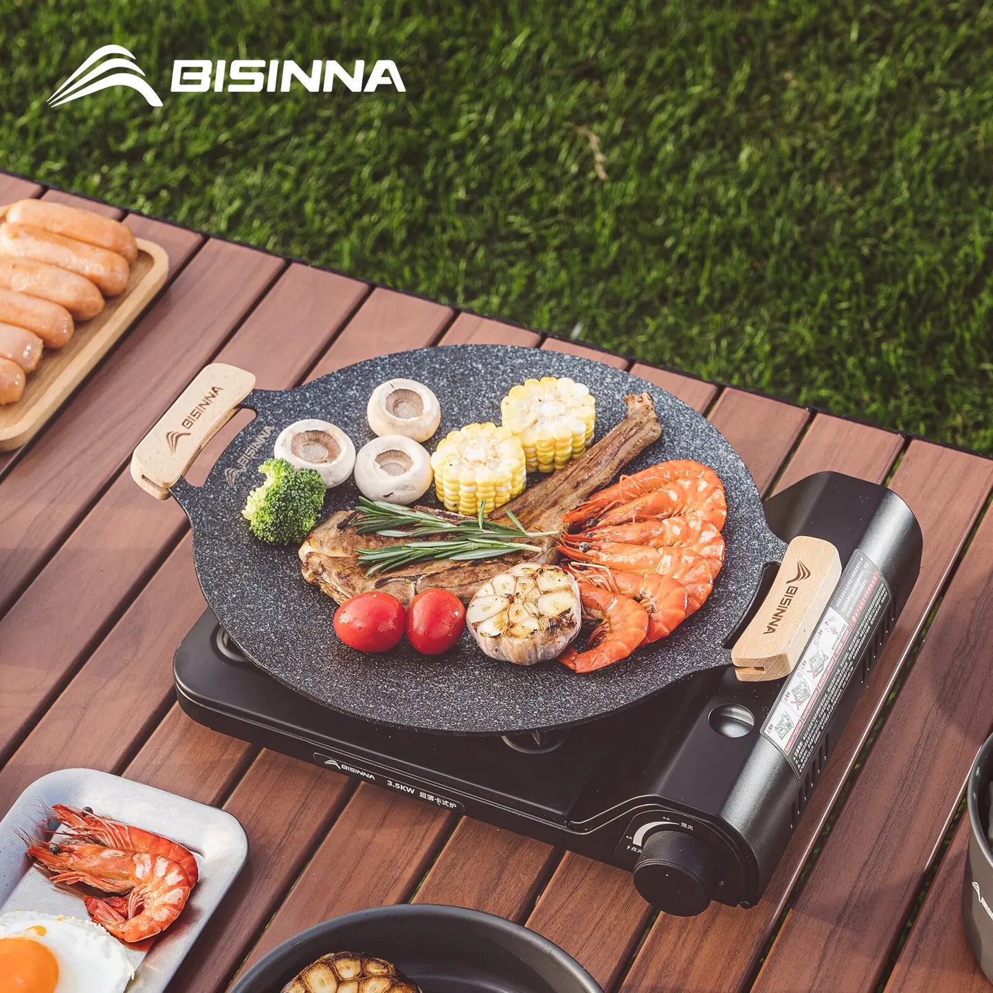 BISINNA 30CM Outdoor BBQ Grill Pan