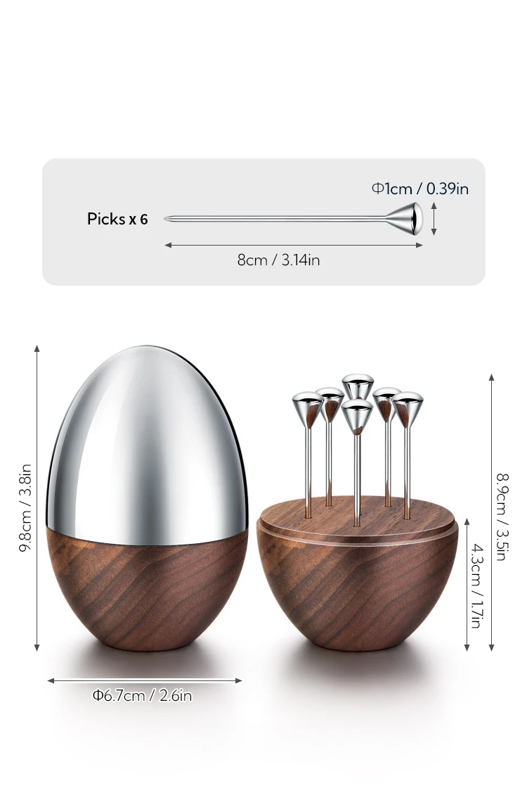 Nordic Luxury Stainless Steel Cocktail Picks Set