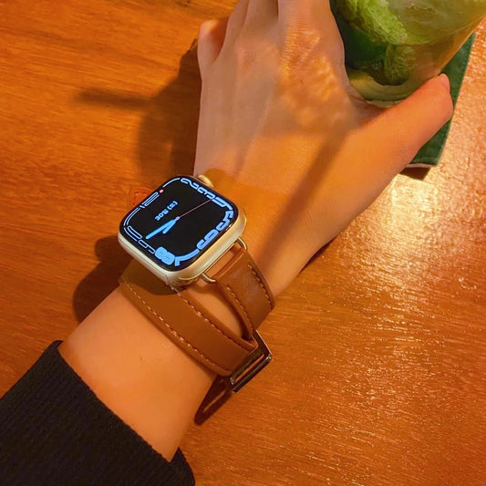 Stylish Women's Leather Strap for Apple Watch