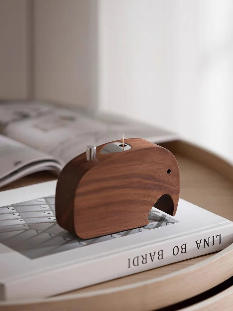 Creative Walnut Wood Toothpick Holder