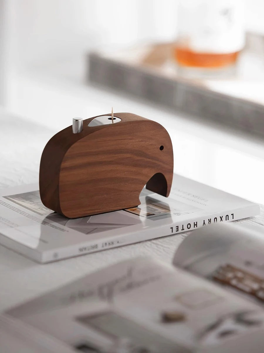 Creative Walnut Wood Toothpick Holder