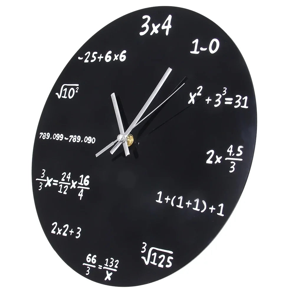 Mathematics Blackboard Wall Clock