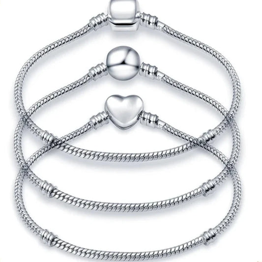925 Silver Snake Chain Bracelets