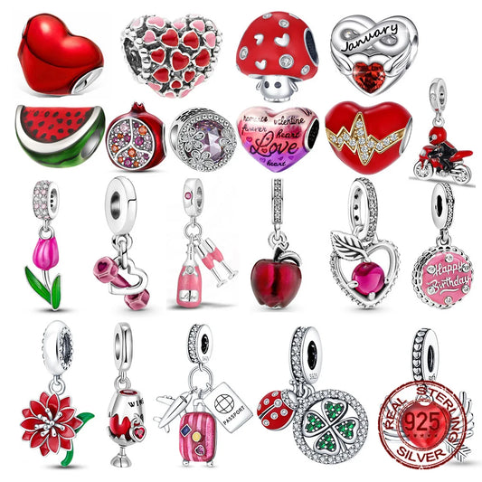 Sterling Silver Charms for Pandora Bracelets-Colorful Collection