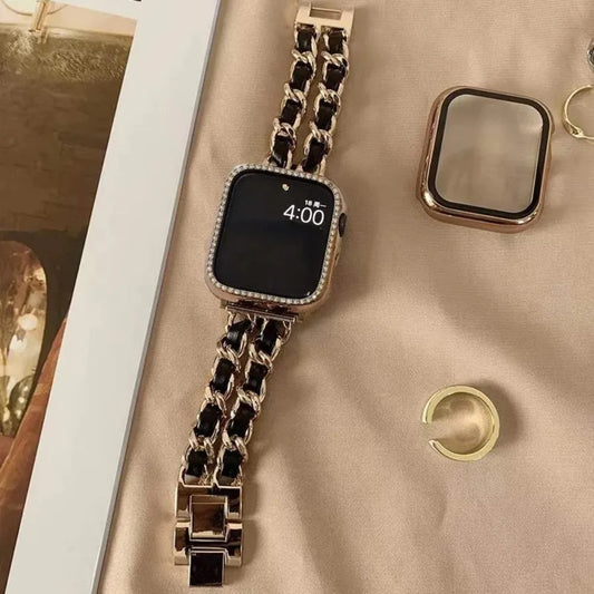 Luxury Women's Gold Wristband for Apple Watch
