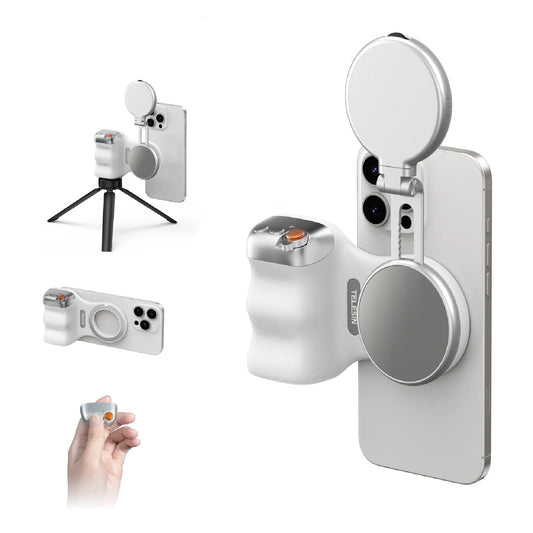 Magnetic smartphone camera grip