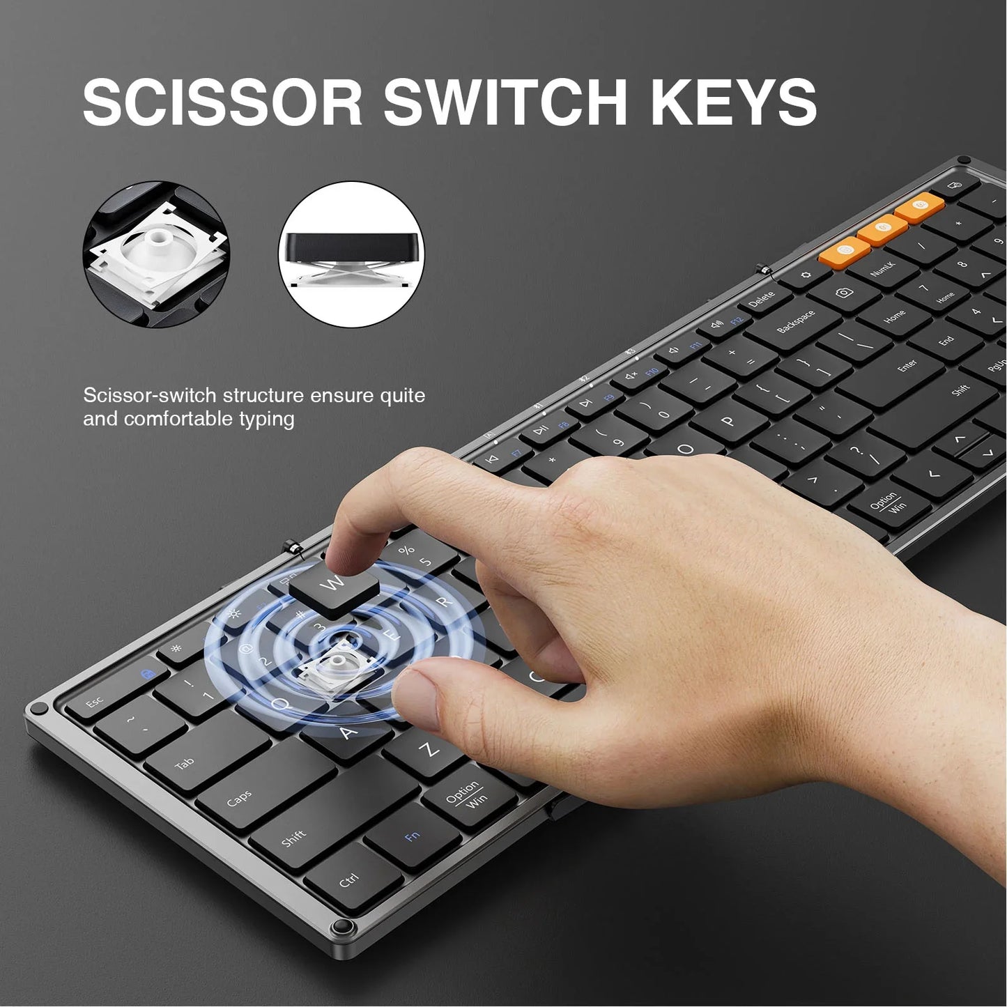 Foldable Wireless Mouse and Keyboard