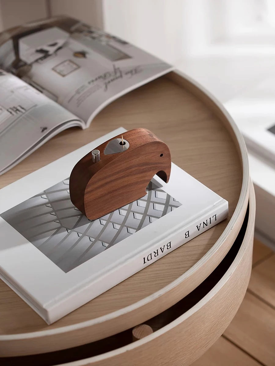 Creative Walnut Wood Toothpick Holder