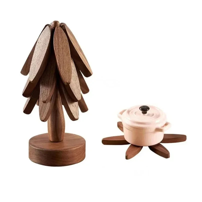 Walnut Folding Trivets Set