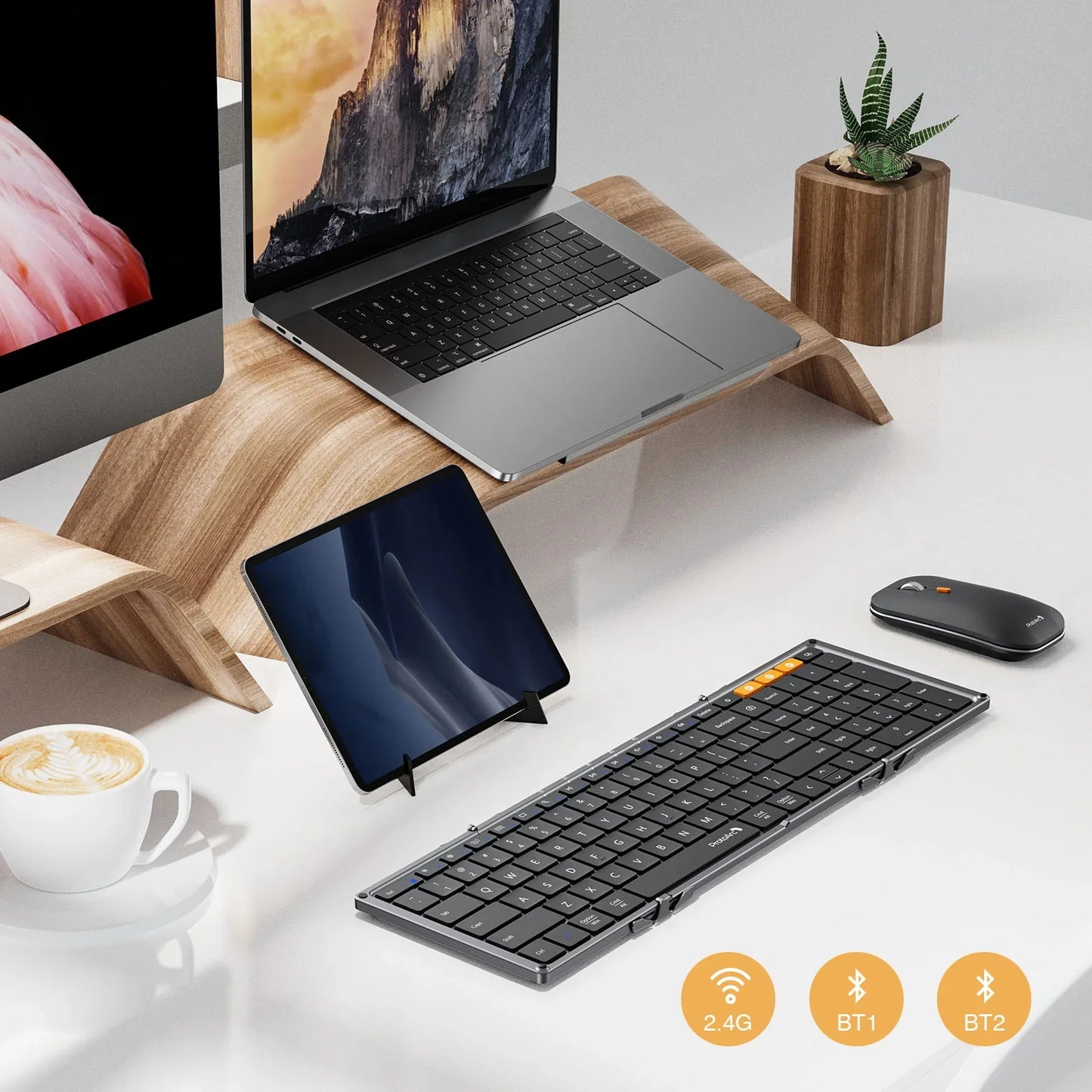 Foldable Wireless Mouse and Keyboard