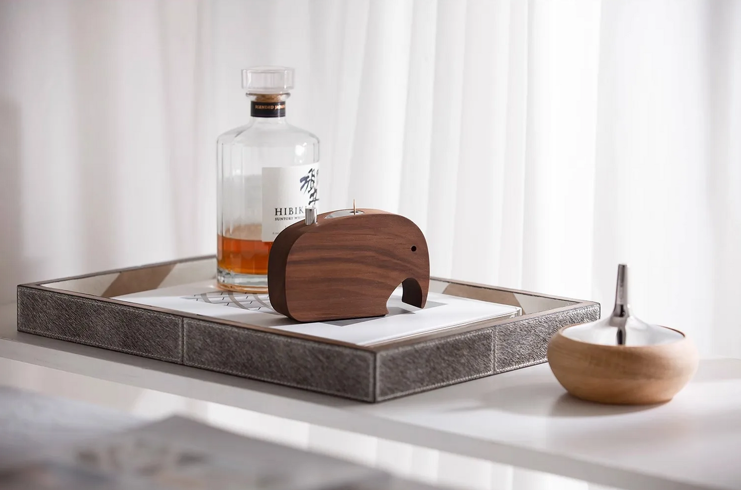 Creative Walnut Wood Toothpick Holder